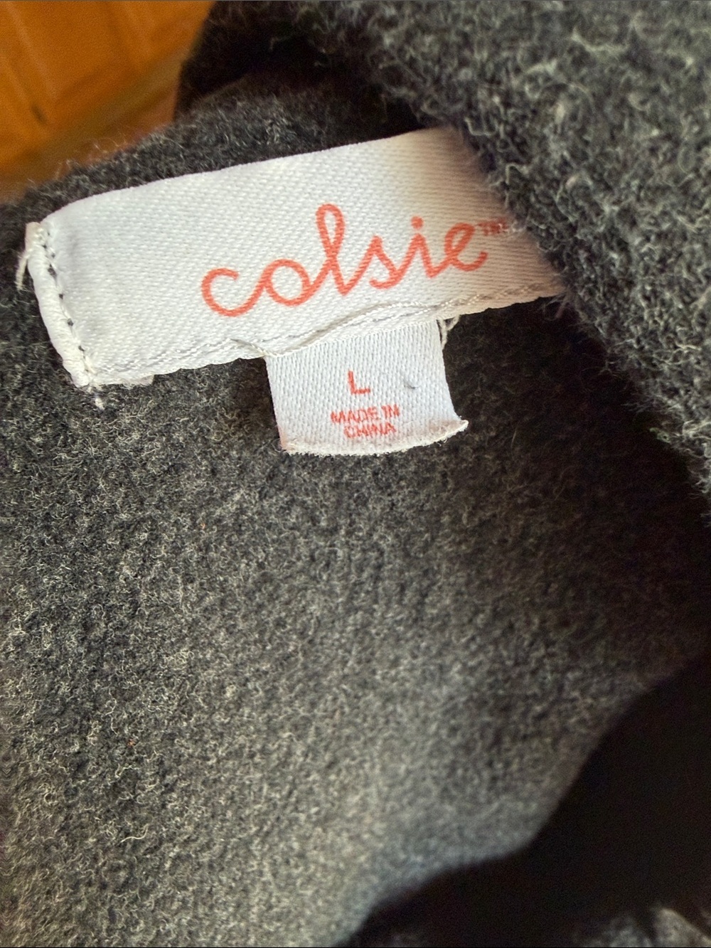 Colsie Dark Gray Hooded Scoop Neck Sweater - Picture 4 of 4
